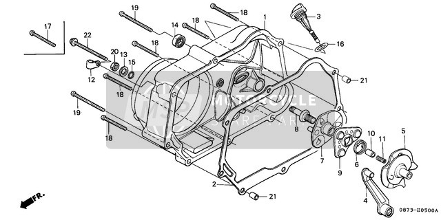 Honda C90Z 1982 Right Crankcase Cover for a 1982 Honda C90Z